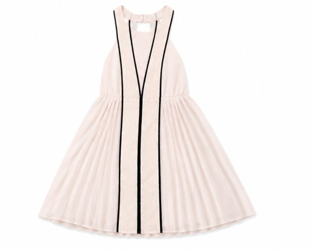 BCBGeneration Dress Size 6 Pink Pleated Fit Flare Sleeveless